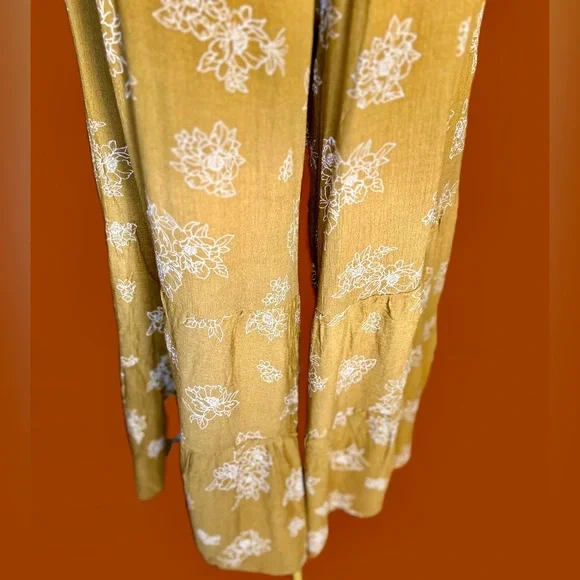 Only 1 Left: NWT Ces Femme Trendy Wide Leg Camel Boho Jumpsuit, 100% Rayon, Med - Picture 10 of 16